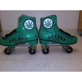 Money Green, White and Black Skates